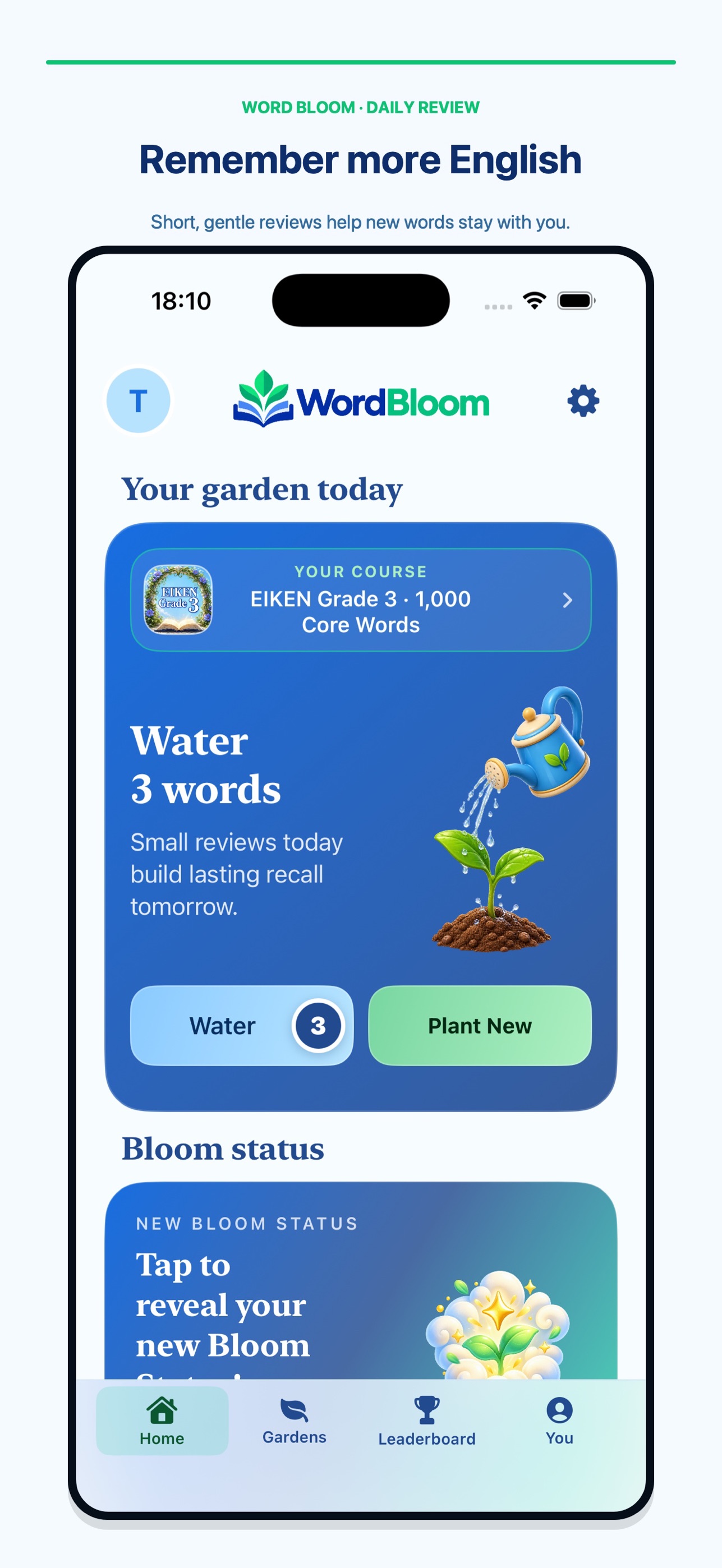 WordBloom: English のApp Storeスクリーンショット:英単語をもっと覚える